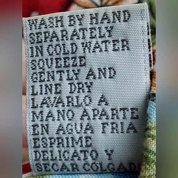 LADY ASHLEY HAWAIIAN FLORAL PRINT BLOUSE SZ L RED YELLOW BLUE - Picture 9 of 9